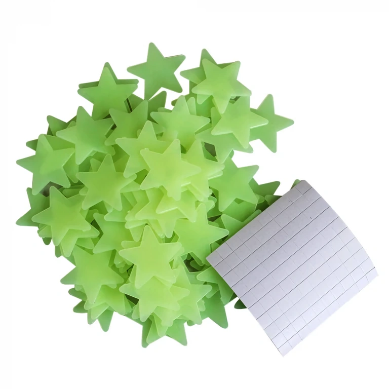 Balík 100 fosforeskujúcich hviezdičiek, ideálne do detskej izby