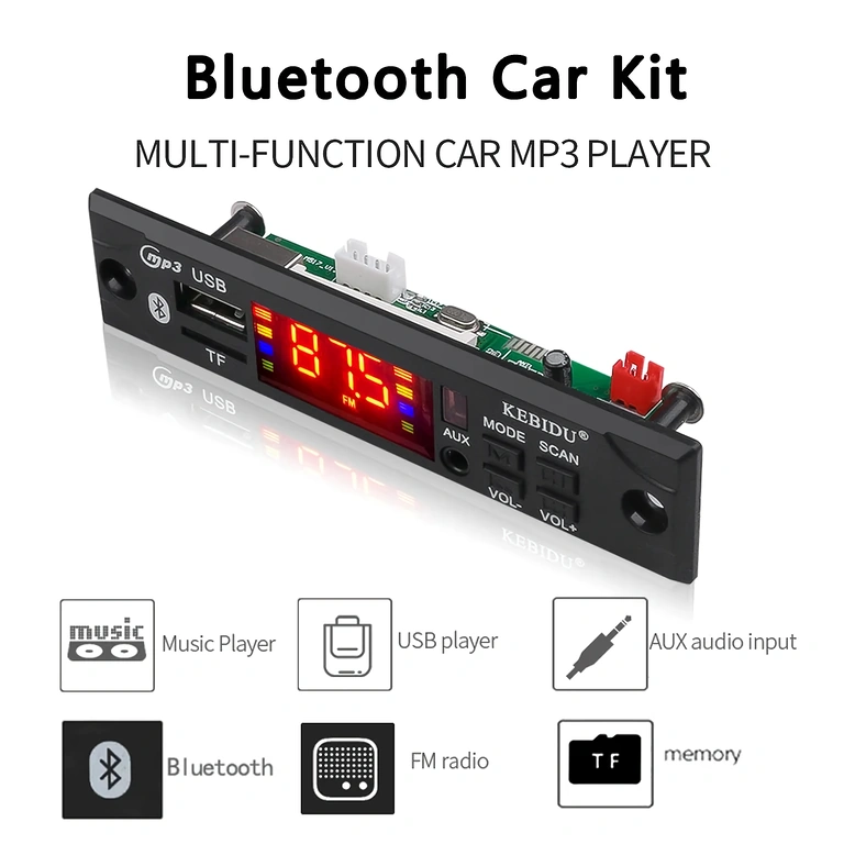 Bluetooth audio modul do auta s napájaním 12V