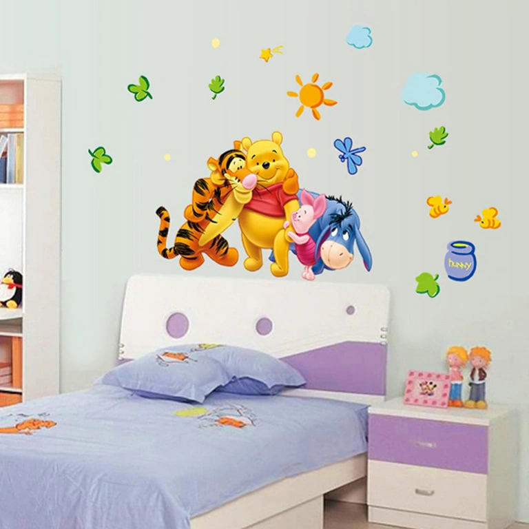 Nálepky Winnie the Pooh na dekoráciu stien v detskej izbe