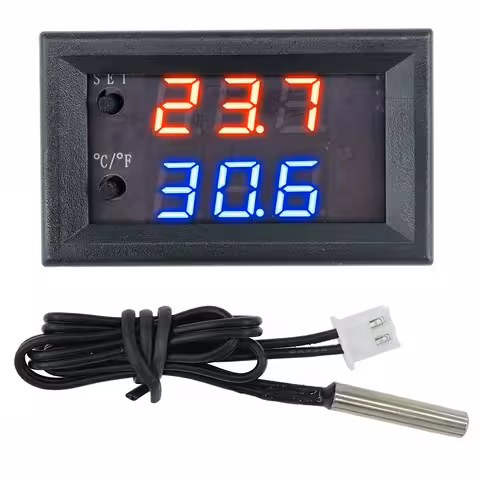 Digitálny Termostat so Sondou a Relé 12V – Regulácia Teploty Inkubátor, Vajcia, Liahnutia, Akvárium