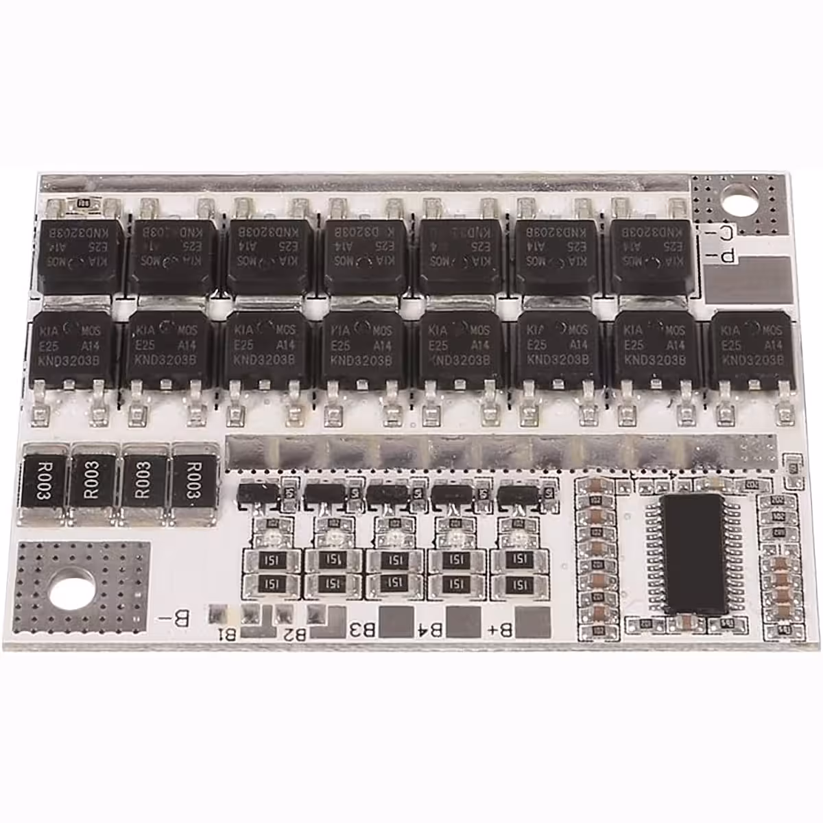 Horný pohľad na BMS modul 5S pre Li-Ion batérie
