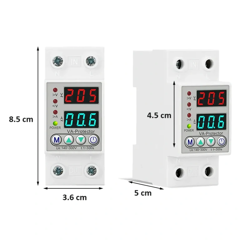 Relé ochrany pred prepätím a preťažením pre napätie 220V