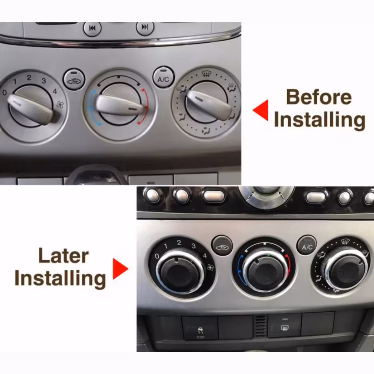 Sada tlačidiel palubnej dosky klimatronic / AC – rôzna kompatibilita