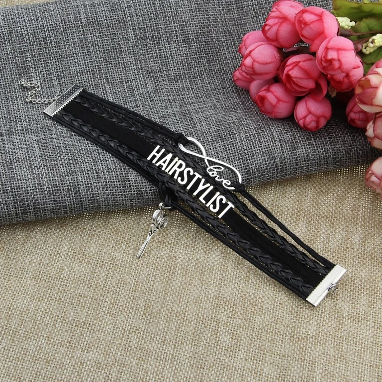 Náramok pre mužov pre stylistu a holiča Personalizovaný náramok pre holičov a kaderníčky