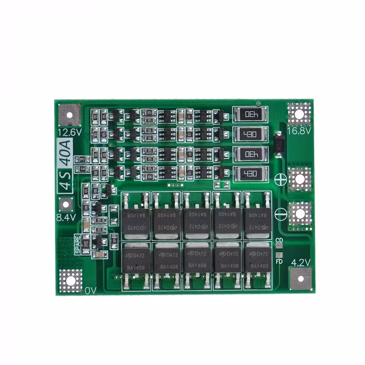 BMS ochranný modul 4S 40A pre Li-ion 18650 batérie
