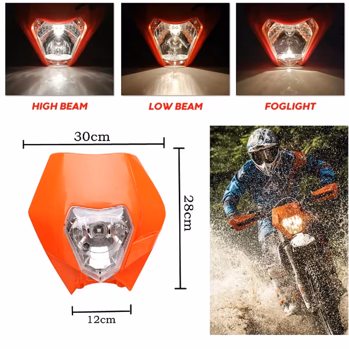 Univerzálny predný doplnok KTM s reflektorom pre Naked motocykle