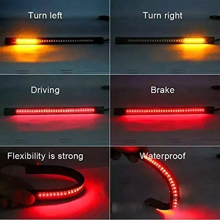 Kombinované svetlo brzdy a smerovky na flexibilnom páse