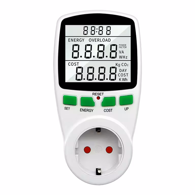 Profesionálny Digitálny Wattmeter na Meranie Spotreby Elektrickej Energie v Zásuvke