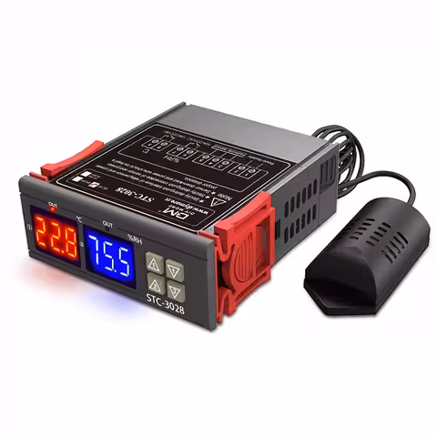 Digitálny Regulátor Termostat Hygrostat STC-3028 220V so Senzorom Vlhkosti