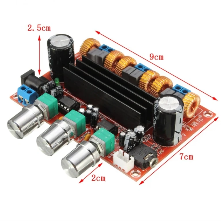 Detail tlačidiel hlasitosti a tónu na module XH-M139