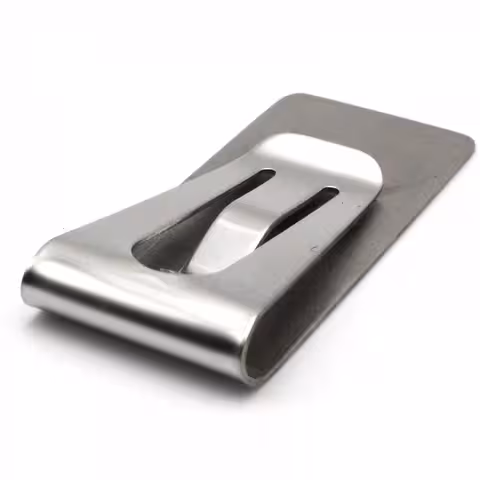 Klip na peniaze – minimalistický slim money clip z nehrdzavejúcej ocele na karty a bankovky