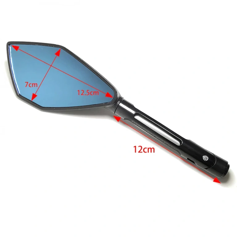 Čierne riadidlové zrkadlá Elegantné zrkadlá s odolným uchytením pre všetky typy motocyklov