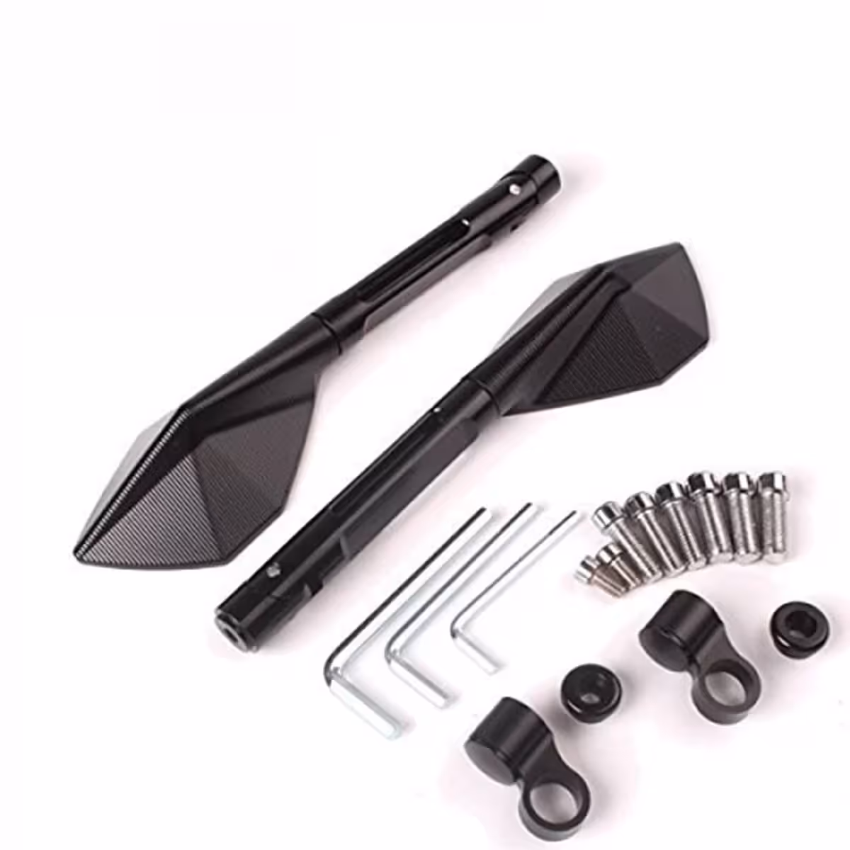 Motocyklové zrkadlá z CNC obrábaného hliníka, prémiový dizajn Rizoma