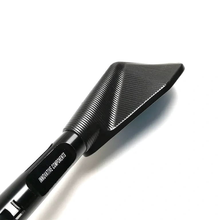 Čierne spätné zrkadlá pre riadidlá motocykla Čierne športové zrkadlá na riadidlá, hliník s panoramatickým sklom