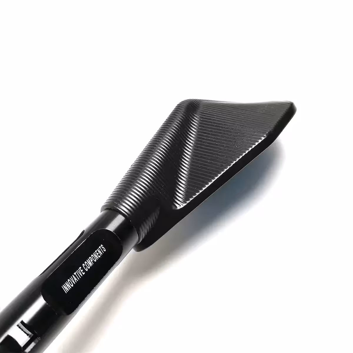 Čierne športové zrkadlá na riadidlá, hliník s panoramatickým sklom