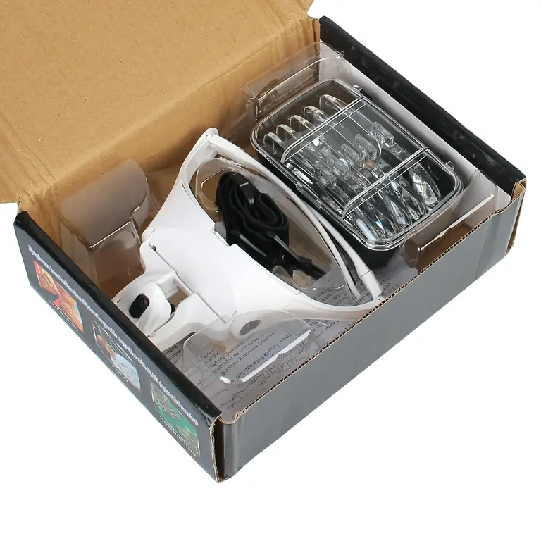 Okuliare s LED pre remeselné práce, maľovanie, modelovanie, krajčírstvo