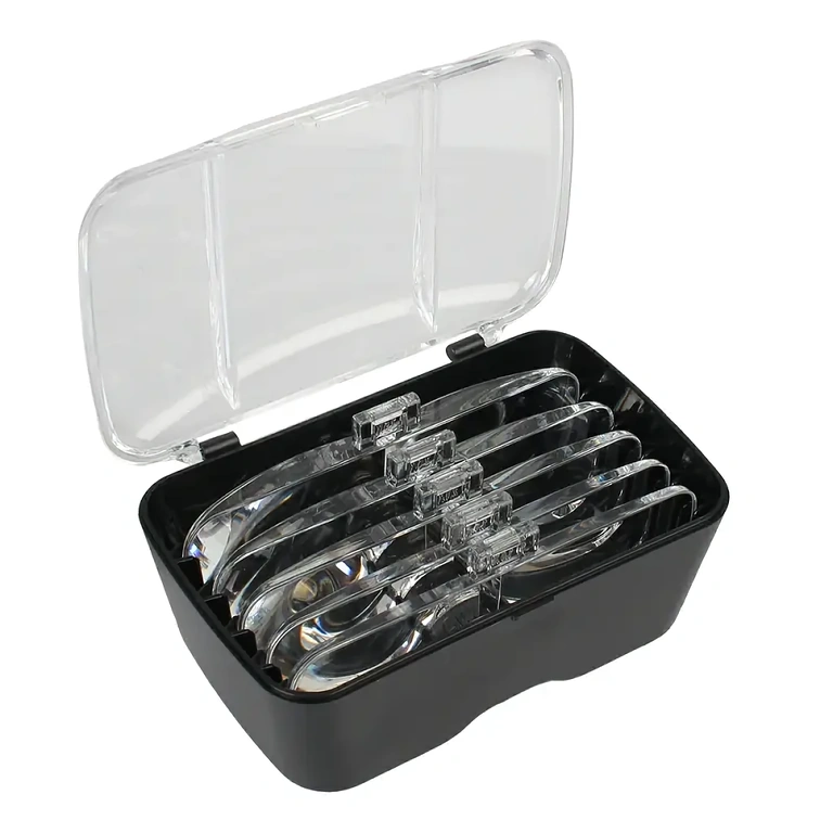 Zväčšovacie okuliare s puzdrom a utierkou na čistenie šošoviek