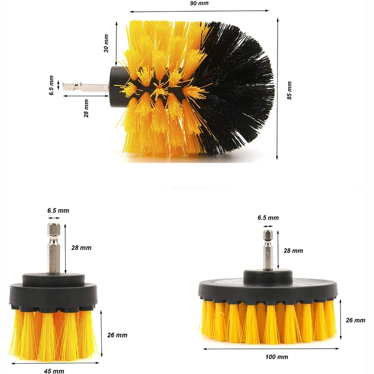 Obrázok troch kief a ich rozmery: 12 cm, 8,5 cm, 5 cm