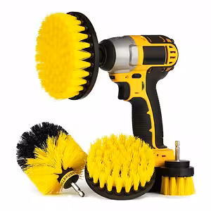 Sada 3 nylonových rotačných kefiek pre vŕtačku – čistenie čalúnenia, kobercov, rohoží a plastu