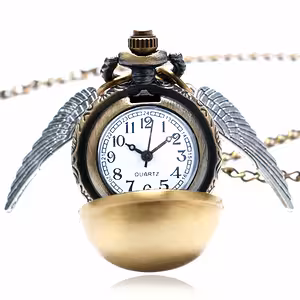 Vreckové hodinky s retiazkou – Harry Potter Golden Snitch Quidditch (Quartz)