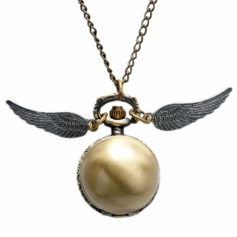 Otváracie príveskové hodinky s viditeľnými číslicami – model Harry Potter Golden Snitch