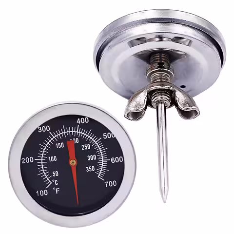 Profesionálny mäsový teplomer na gril, rúru, BBQ, udiareň – analógový inox 0-350°C