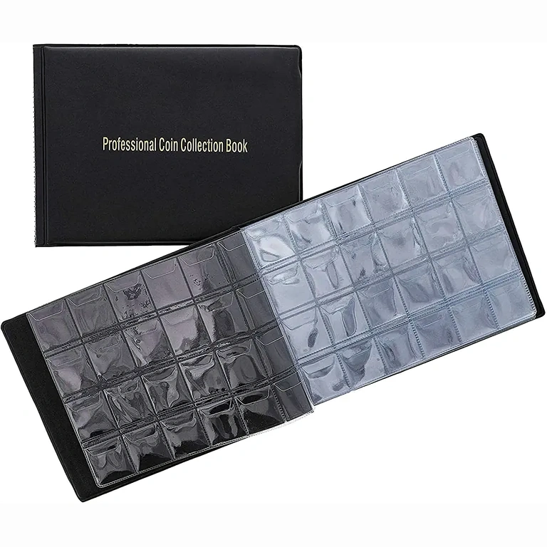 Album z ekologického OPP materiálu, chráni mince