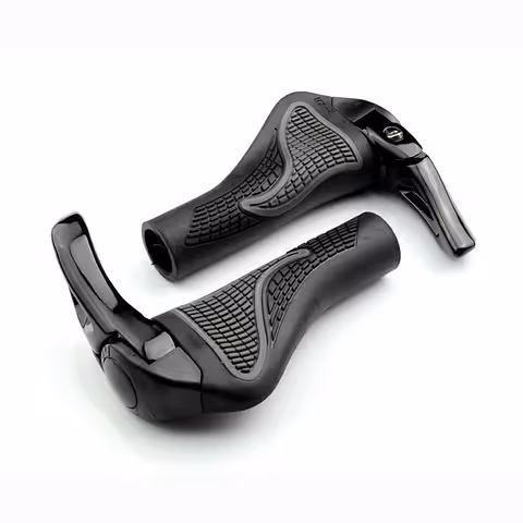 Ergonomické MTB rukoväte na riadidlá s rohmi lock-on – čierne gripy na bicykel a elektrickú kolobežku