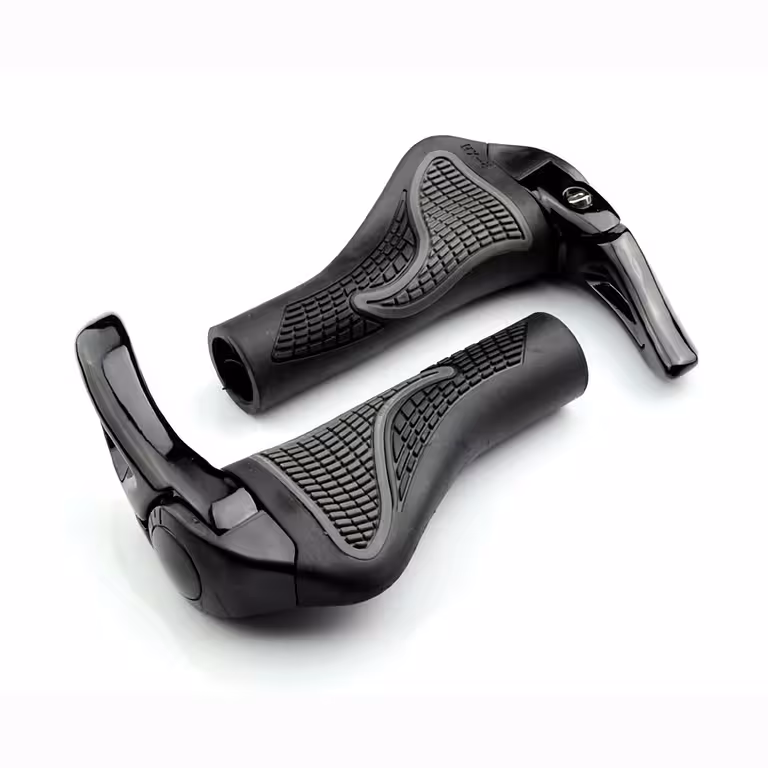Ergonomické MTB rukoväte na riadidlá s rohmi lock-on – čierne gripy na bicykel a elektrickú kolobežku