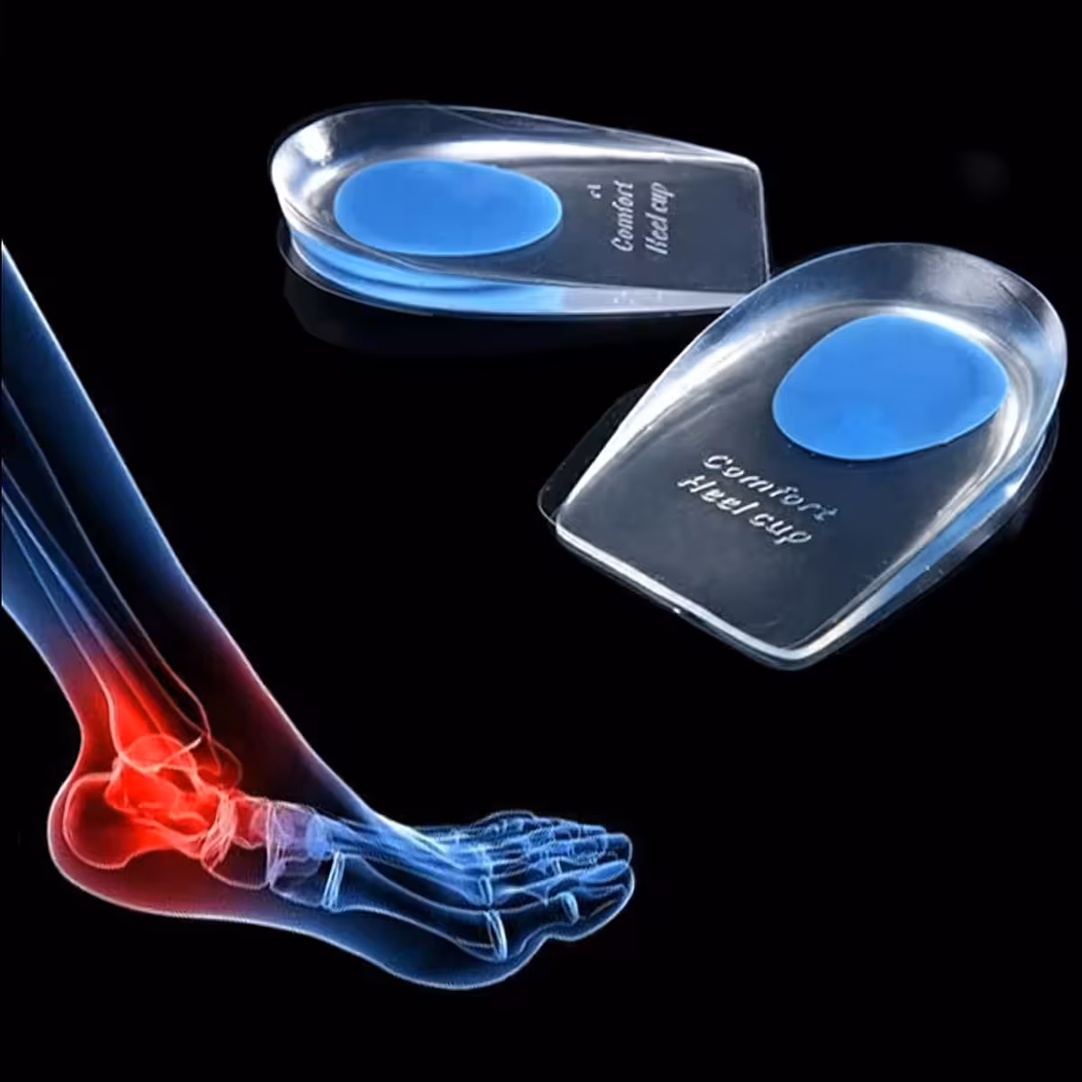 Gélové vložky na podporu päty a zmiernenie bolesti