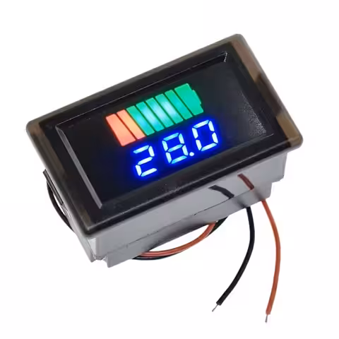 LED voltmeter – indikátor stavu batérie 12V 24V 48V 60V 72V pre auto, moto, bicykel, kolobežku