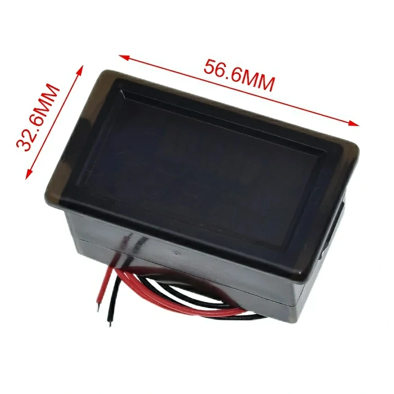 Vodotesný voltmeter pre batérie 12V-72V Indikátor napätia auto, moto, bicykel, kolobežka – vodotesný a kompaktný
