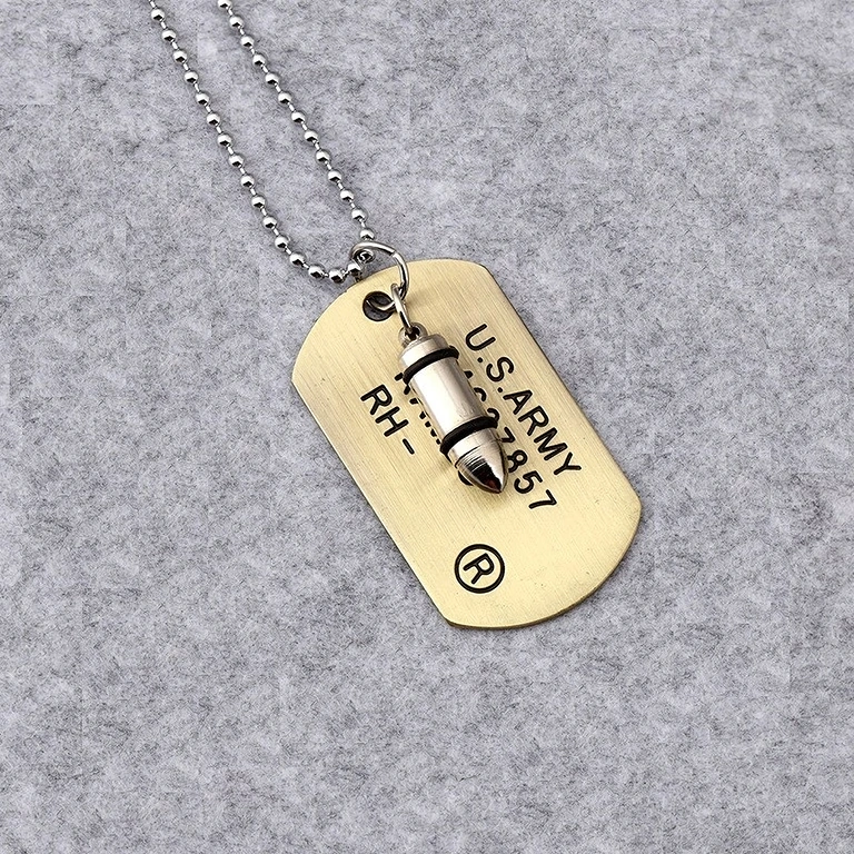 Armádny náhrdelník s Dog Tag a guľkou Deflektor pre zadný nárazník auta, optimalizuje aerodynamiku vozidla