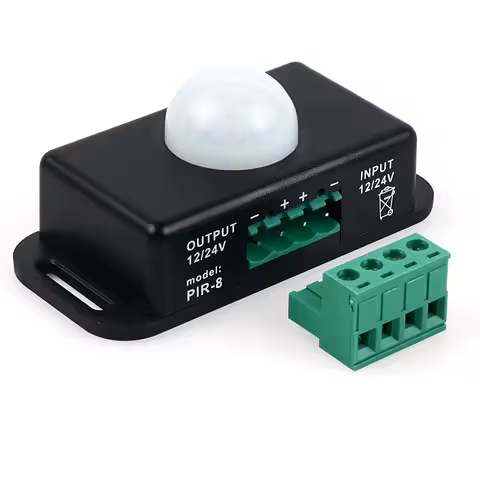 PIR senzor pohybu 12V-24V 6A – spínač s elektrickou schémou