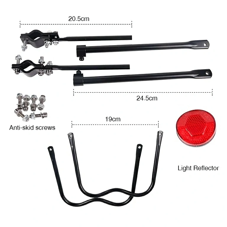 Držiak batožiny na bicykel s úchytmi a skrutkami Nosič batožiny pre bicykel s rýchlou montážou na sedlovku