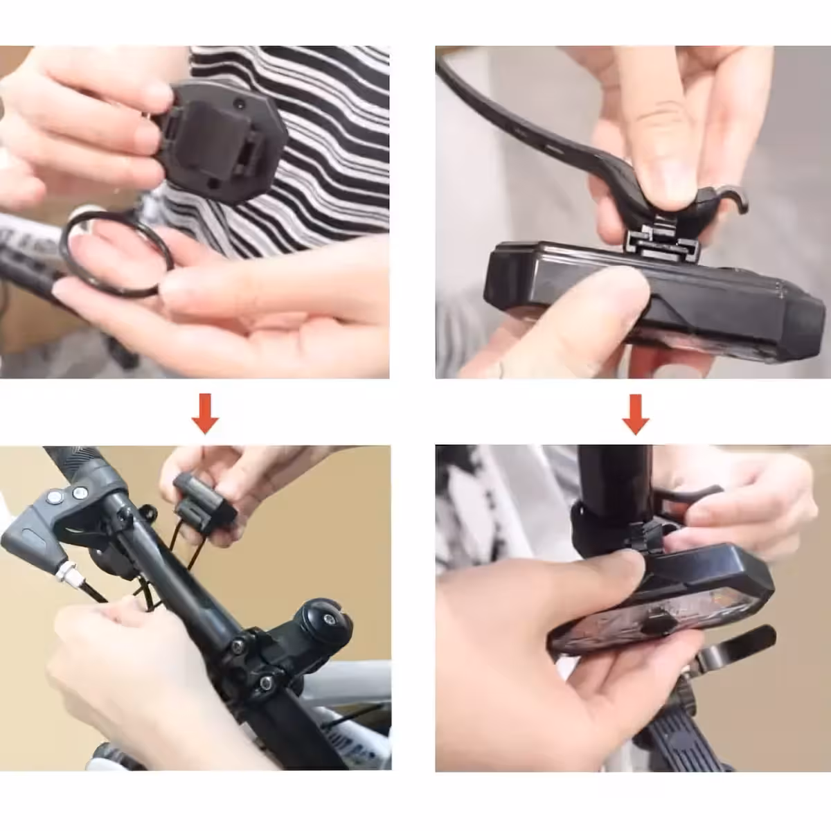 Zadné smerové svetlo pre bicykel s diaľkovým ovládaním