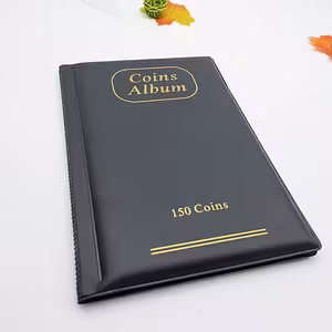 Album na mince – zakladač 150 priehradiek pre numizmatiku, známky, žetóny