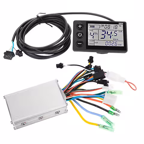 Súprava Controller + Displej S866 pre elektrický bicykel 24V / 36V / 48V – 250W / 350W