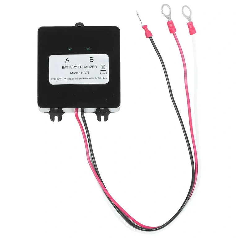 Schéma zapojenia pre vyrovnávač 12V batérií v 24V 36V 48V systémoch