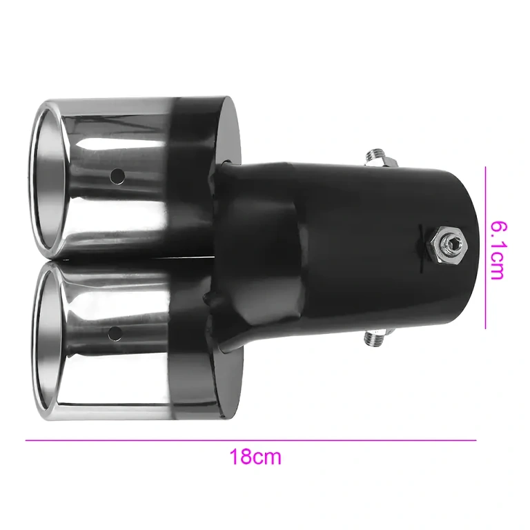 Športový auto doplnok – výfuková rúra s dvojitými vývodmi