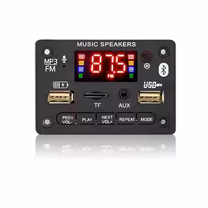 Bluetooth 5.0 audio modul s FM rádiom, MP3 a stereo zosilňovačom 2x40W 5V/12V
