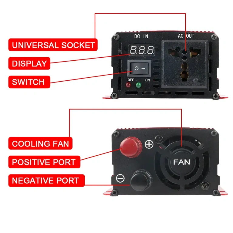Menič 800W s čistou sínusovou vlnou Vysokokvalitný menič pre citlivé elektrické zariadenia