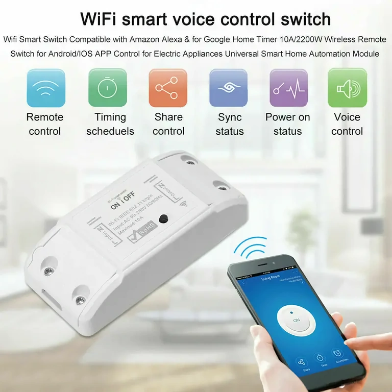 WiFi relé modul pre inteligentnú domácnosť, smart ovládanie