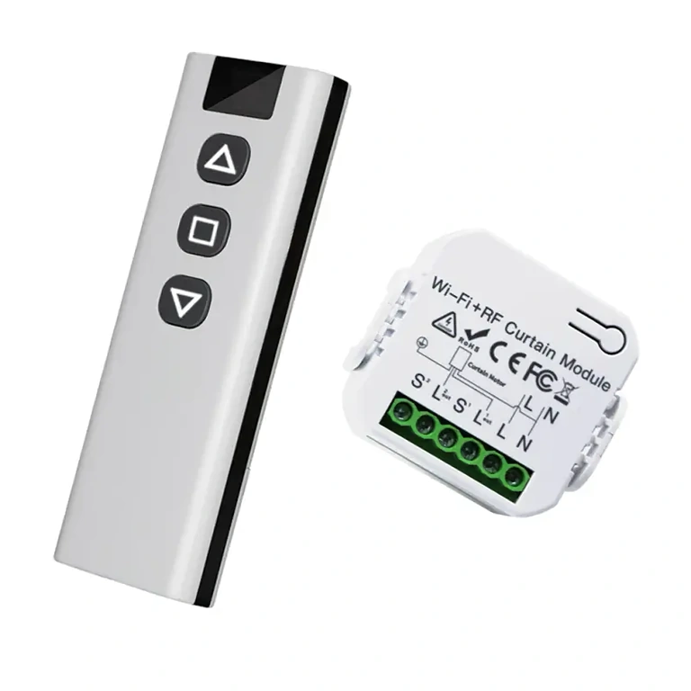 Detail inteligentného diaľkového ovládača pre závesy, rolety alebo žalúzie