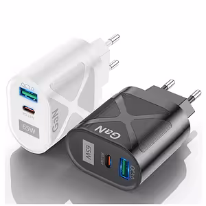 Nabíjačka telefónu a tabletu 65W GaN USB-C & USB-A – Fast Charger PD QC pre iPhone, Samsung, Android