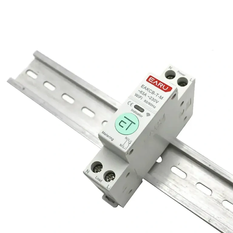 WiFi elektromer nainštalovaný na DIN lištu v rozvodnej skrinke