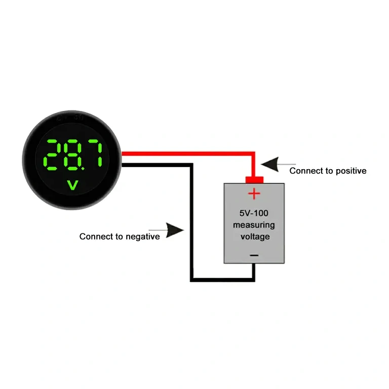 Tester napätia autobatérie 12V s digitálnym displejom
