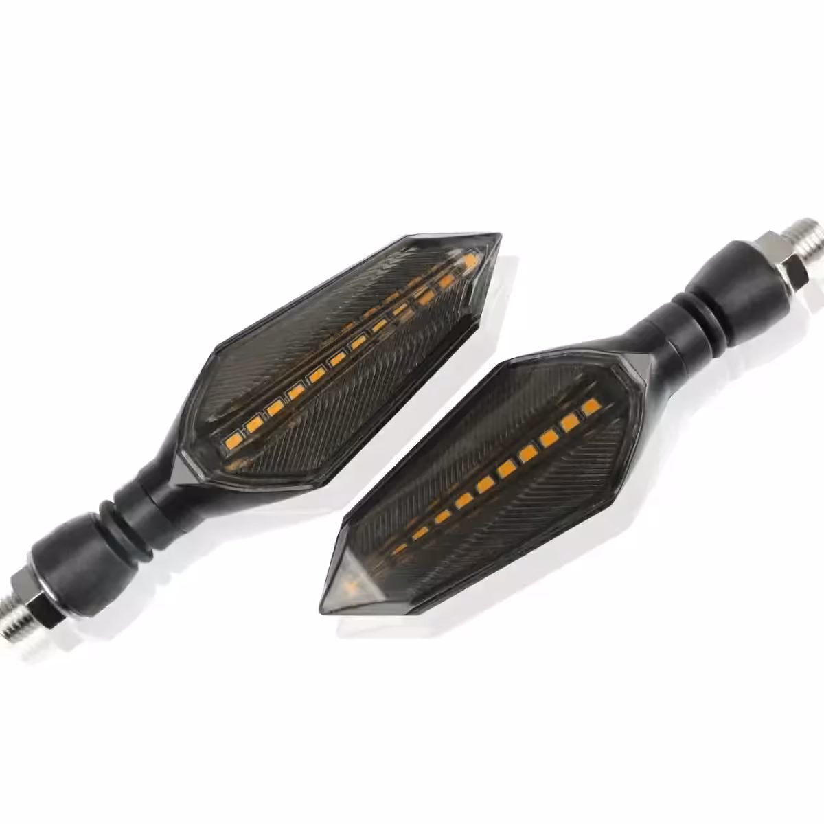 Elegantné LED smerovky, dobre viditeľné pre elektrickú kolobežku