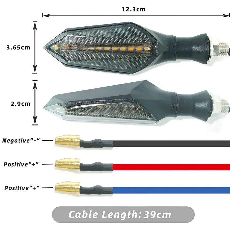 Smerovky s pripojením na 3 vodiče Smerovky s čiernym, modrým a červeným káblom na zapojenie