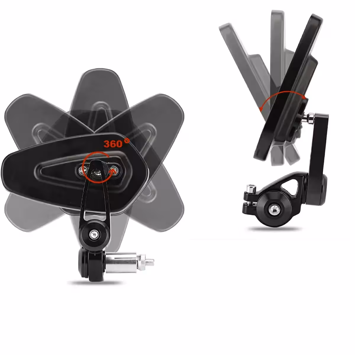 Sklopné zrkadlá s 360° pivotom, ľahko nastaviteľné a montovateľné